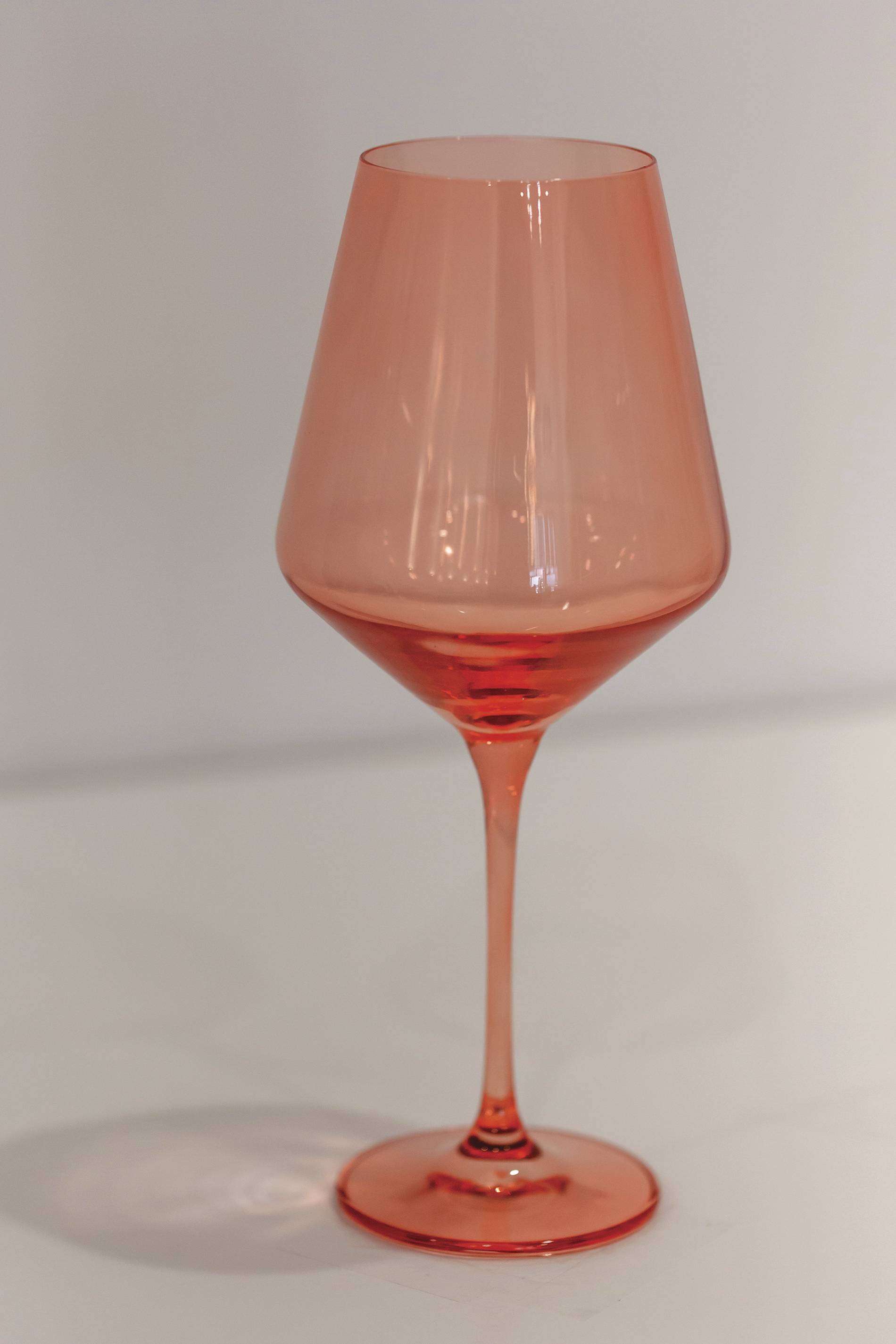Estelle wine glass in Coral Peach Pink