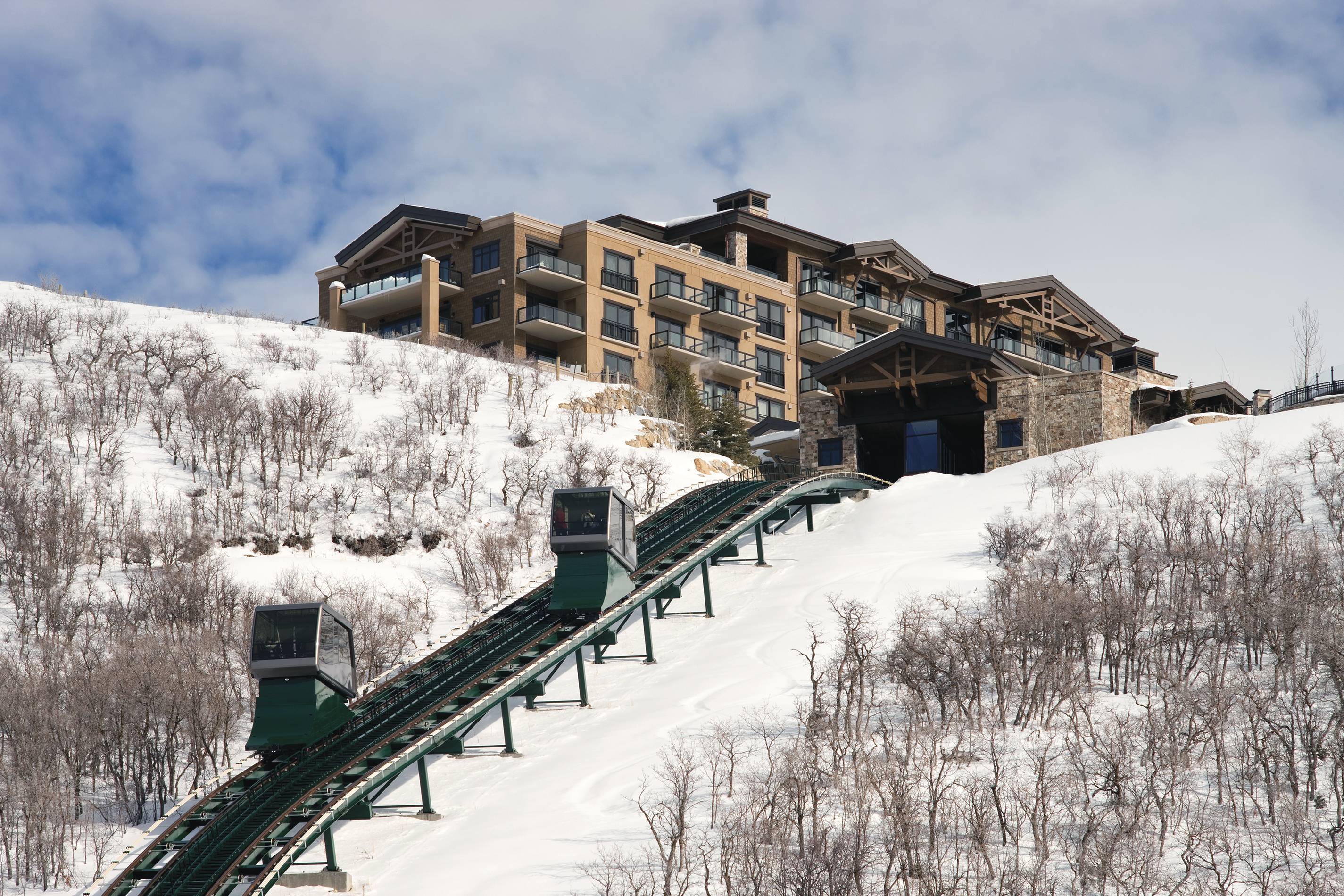 The funicular at the St. Regis Deer Valley