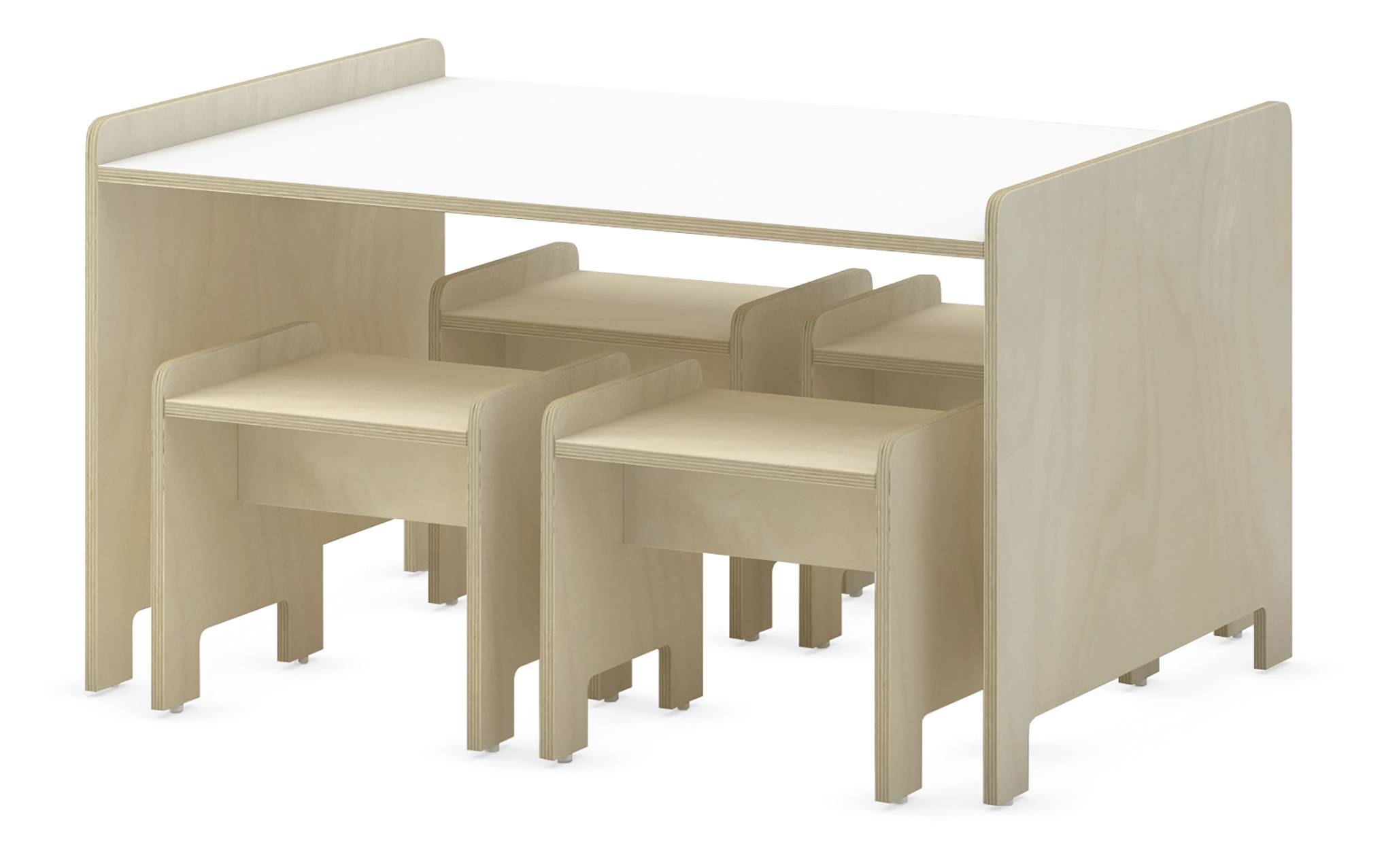 Studio Duc Juno playtable and playstools
